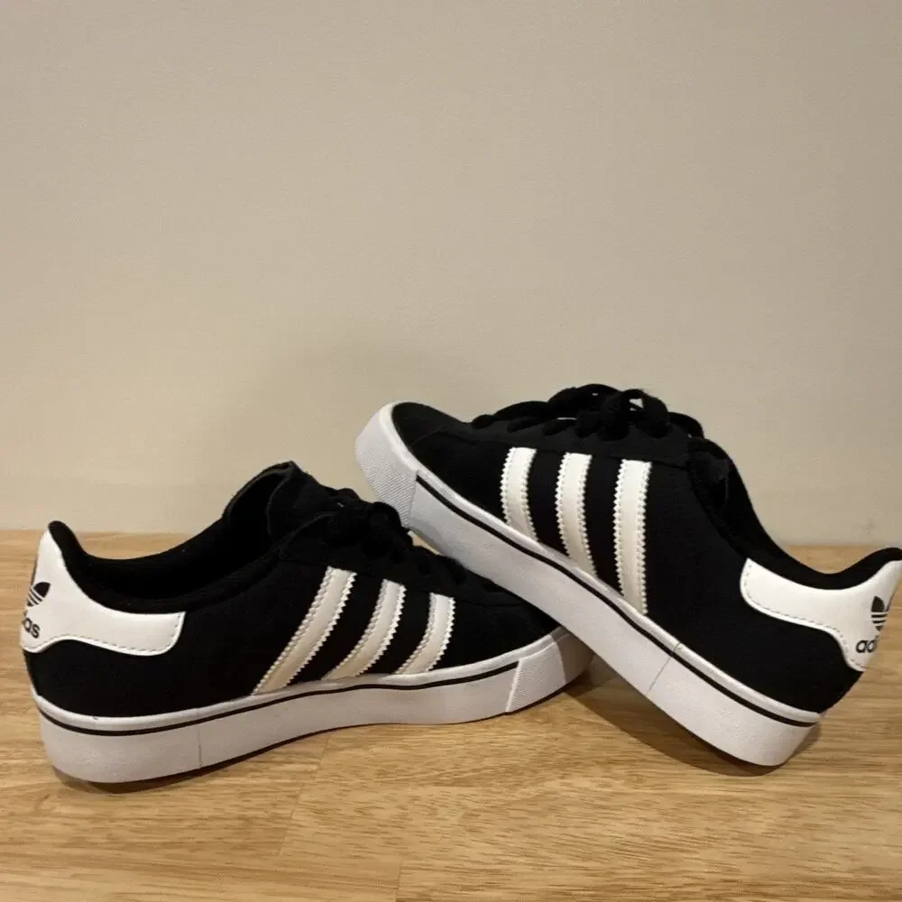 Adidas Campus Kids Black White Sneakers Size 4Y US 4 EU 36 Classic Skate Shoes